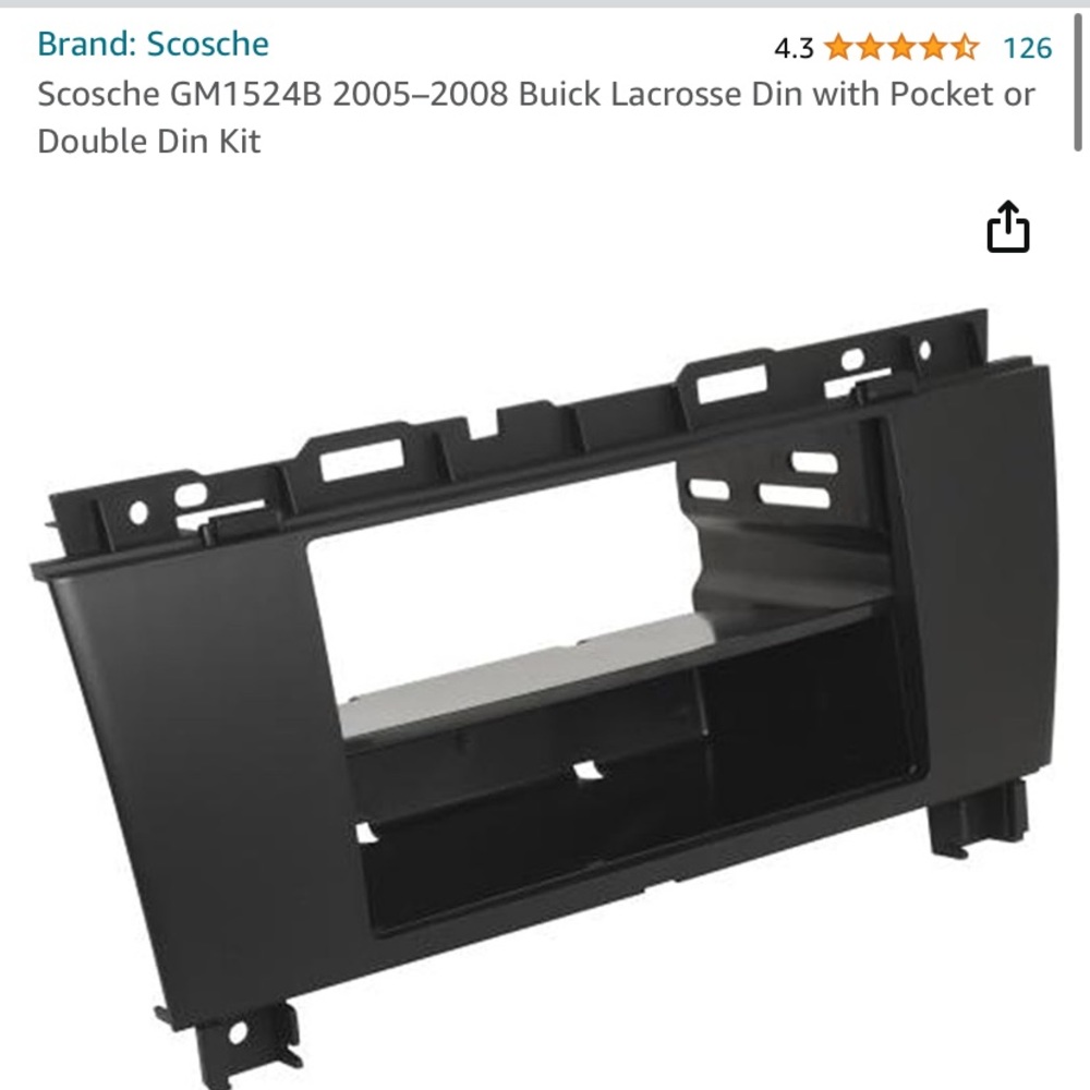 Scosche GM 1542B 2005 2008 dash kit for Buick La cross brand new never installed